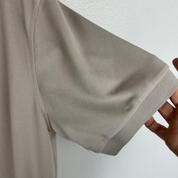 Marmot Short Sleeve Polo Shirt Men's Size Medium Beige Tan - Picture 8 of 8